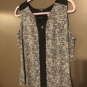 Black/White Blouse